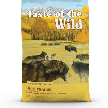 Taste of the Wild High Prairie Canine Grain-Free Recipe with Roasted Bison and Venison Adult Dry Dog Food, Made with High Protein from Real Meat and Guaranteed Nutrients and Probiotics 28lb