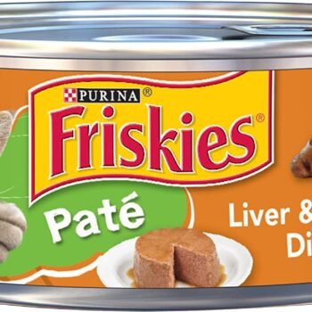 Purina Friskies Pate Wet Cat Food, Liver & Chicken Dinner – (24) 5.5 oz. Cans