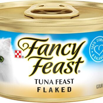 Purina Fancy Feast Wet Cat Food, Flaked Tuna Feast – (24) 3 oz. Cans